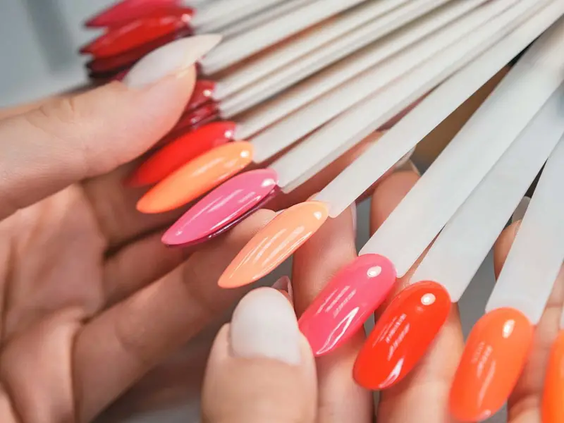 Artificial nail tip colour palette for nail extensions Beauty by Ana St Albans